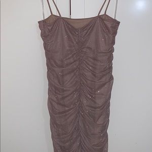 glam and glitter mesh mini dress